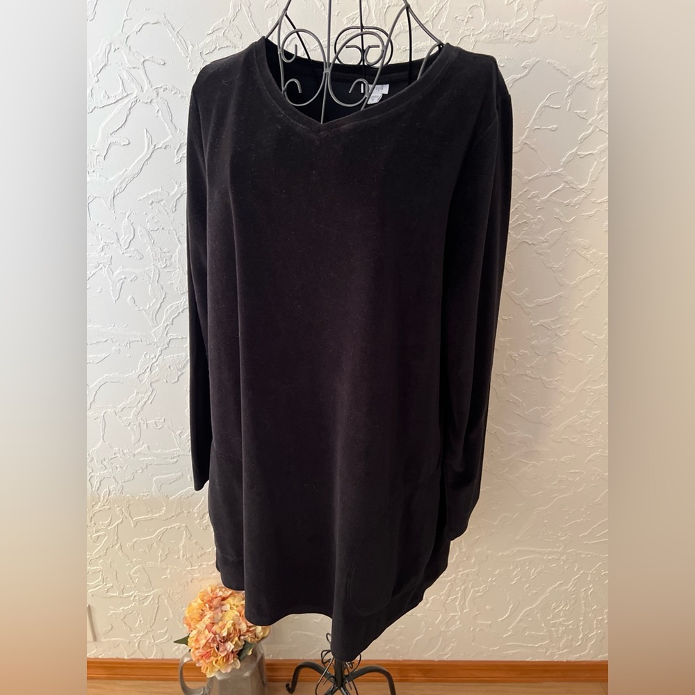J.Jill Velour Long Sleeve Tunic with Pockets